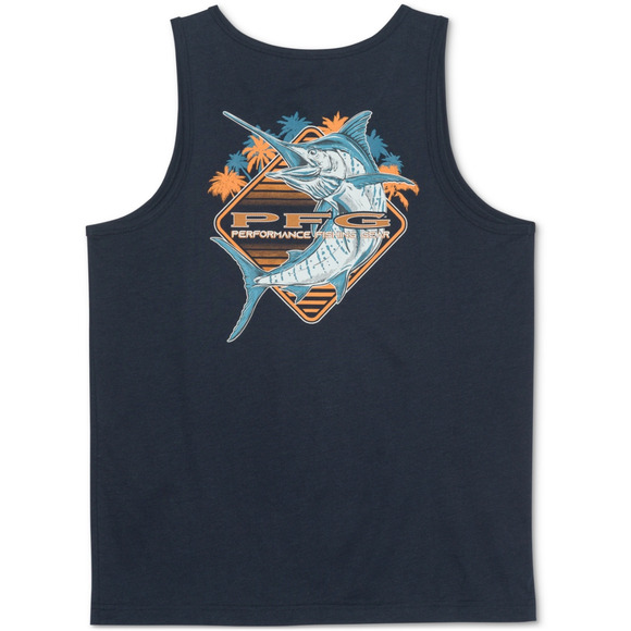 Columbia Men Performance Fishing Gear Logo Graphic Tank Top Navy Size XXL - Picture 3 of 3